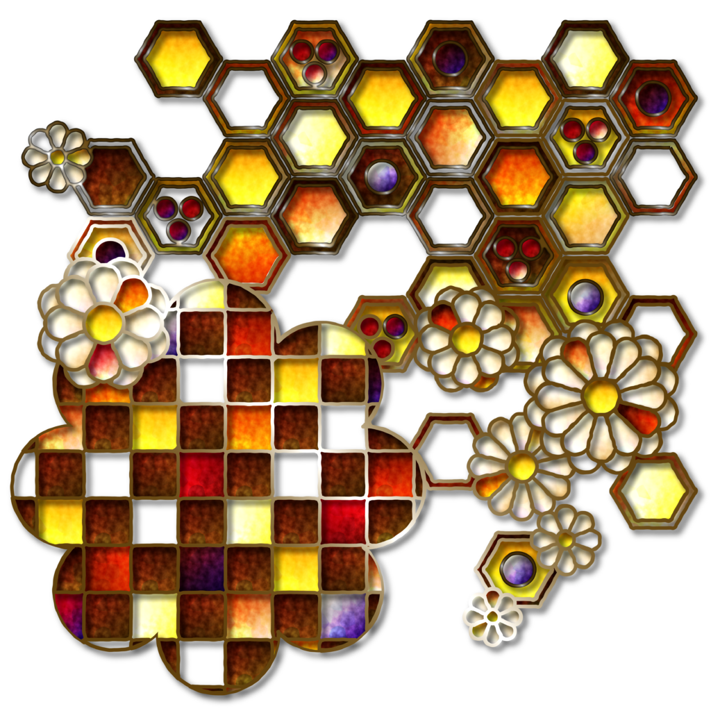 6 和紋風はちみつステッカー 森のたみ